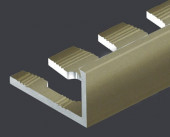 Гибкий L-профиль алюминиевый 12 мм PV06-16 титан матовый 2,7 м