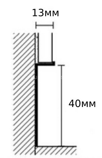 Заказать Алюминиевый плинтус к гипсокартону 40х13 мм ПБ-40х13 серебро 3 м Заказать Алюминиевый плинтус к гипсокартону 40х13 мм ПБ-40х13 серебро 3 м