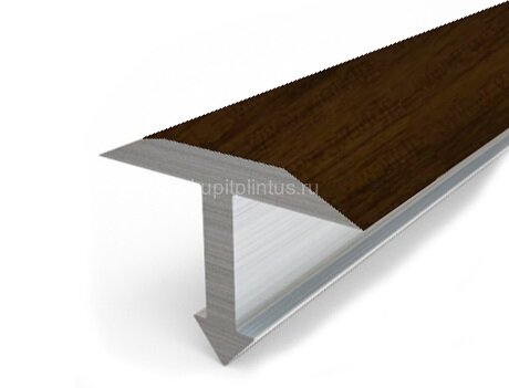 Заказать Профиль Т-образный гибкий 20 мм MP12 из ламинированного алюминия 31 Орех 2,7 м Заказать Профиль Т-образный гибкий 20 мм MP12 из ламинированного алюминия 31 Орех 2,7 м