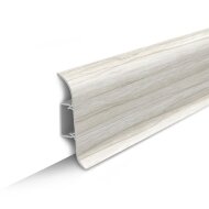 Напольный плинтус ПВХ с кабель-каналом 70 мм Идеал Классик К-П70 267 клен белый 2,2 м