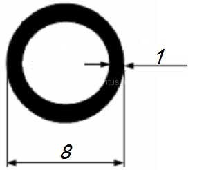 Заказать Труба алюминиевая круглая 8х1 мм 3 м Заказать Труба алюминиевая круглая 8х1 мм 3 м