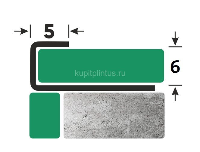 Заказать Стальной П-профиль окантовочный 6х5 мм FPL 6 GS золото сатинированное 2,7 м 