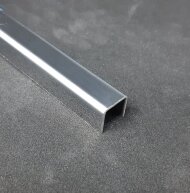 П-профиль 10х10 мм нержавеющая сталь SUP010 Серебро глянец 2,7 м