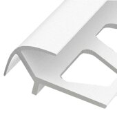 Алюминиевый профиль для плитки внешний ПО-10х10 Белый муар 2,7 м Алюминиевый профиль для плитки внешний ПО-10х10 Белый муар 2,7 м