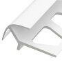 Алюминиевый профиль для плитки внешний ПО-10х10 Белый муар 2,7 м
