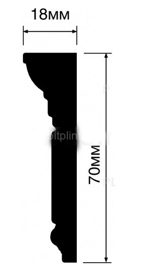 Заказать Карниз 70х18 Hiwood M1702 из полистирола 2 м Заказать Карниз 70х18 Hiwood M1702 из полистирола 2 м