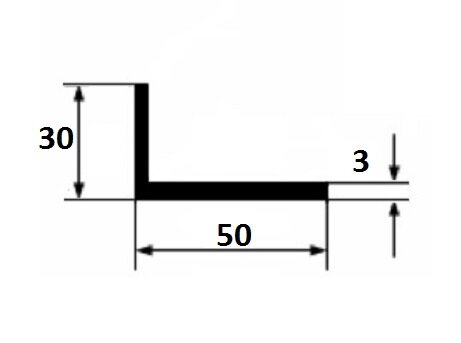 Заказать Алюминиевый уголок 30х50х3 мм 3 м Заказать Алюминиевый уголок 30х50х3 мм 3 м