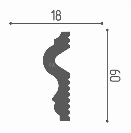 Заказать Молдинг 60х18 мм Де-Багет XPS POLYMER М 60 белый 2 м Заказать Молдинг 60х18 мм Де-Багет XPS POLYMER М 60 белый 2 м