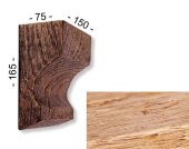 Консоль для декоративной балки 165х75х150 мм Уникс Славянский стиль КСС2 Орех