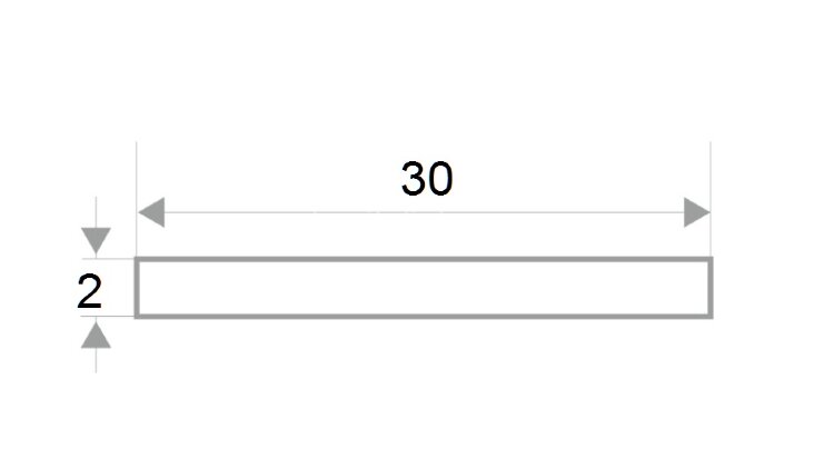 Заказать Алюминиевая полоса 30 мм белая матовая толщиной 2 мм 3м Заказать Алюминиевая полоса 30 мм белая матовая толщиной 2 мм 3м