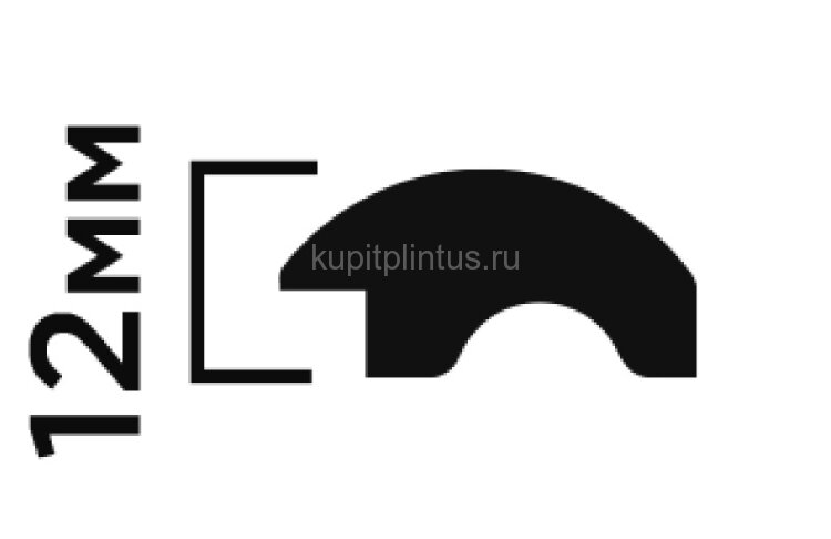 Заказать Финишный молдинг 12х26 мм HiWood LF140B BR495 под дерево 2,7 м 