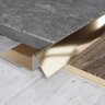 Стальной профиль закладной со скосом для плитки 10 мм FFS 10 GP золото полированное 2,7 м