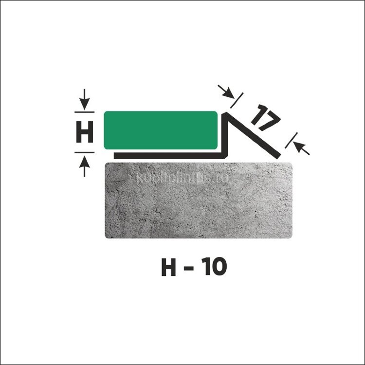 Заказать Стальной профиль закладной со скосом для плитки 10 мм FFS 10 GP золото полированное 2,7 м 