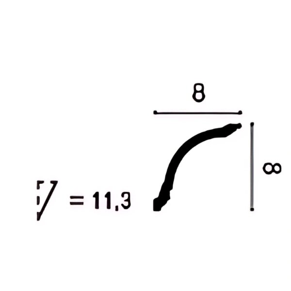 Заказать Гибкий потолочный плинтус Orac Decor Duropolymer CX199F белый дюрополимер 200x8x8 см 