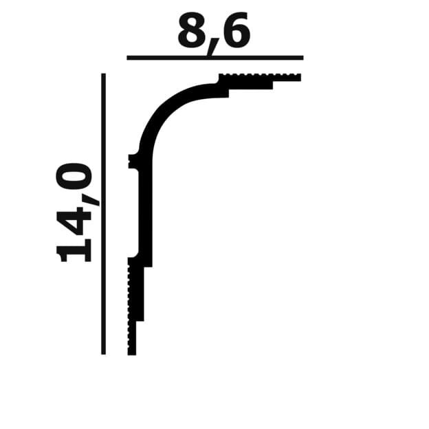 Заказать Потолочный плинтус Перфект Плюс P104 белый ударопрочный полимер 140х86х2000 мм Заказать Потолочный плинтус Перфект Плюс P104 белый ударопрочный полимер 140х86х2000 мм