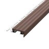 Заказать Угловой порог закладной 10х32х18 мм с резиновой вставкой Евроступень Z32 коричневый 2,7 м 