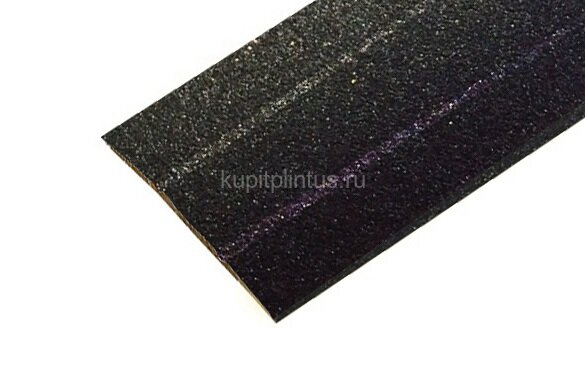 Заказать Порог одноуровневый с покрытием порошковая эмаль А6 КР Люкс черный металлик 2,7 м 