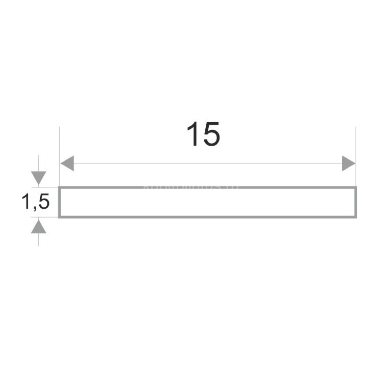 Заказать Латунная полоса 15х1.5 мм Л-15-чм черный матовый 2.7 м 