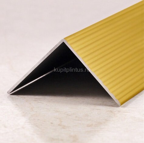 Заказать Порог угловой алюминиевый ПО-40х40 золото матовое 2,7 м Заказать Порог угловой алюминиевый ПО-40х40 золото матовое 2,7 м