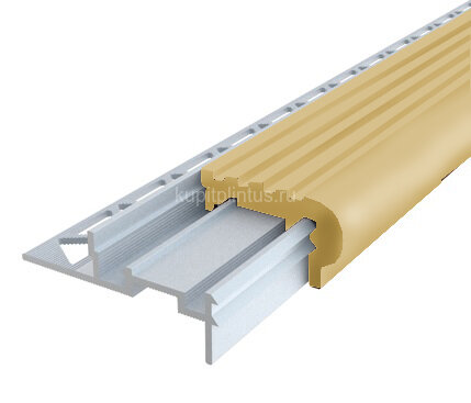 Заказать Порог противоскользящий MP73 с резиновой вставкой Бежевый 2,7 м 