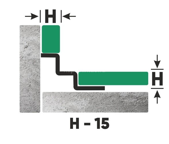Заказать Внутренний угловой профиль стальной для плитки 15 мм FW 15 P полированная сталь 2,7 м 