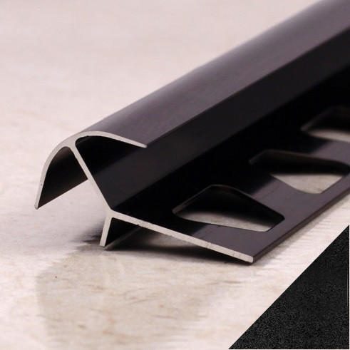 Заказать Алюминиевый профиль для плитки внешний ПО-10х10 Черный муар 2,7 м 