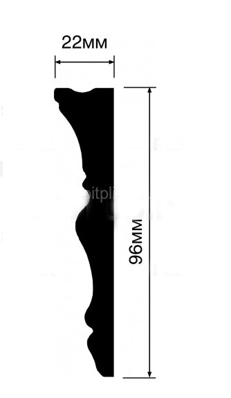 Заказать Карниз 96х20 Hiwood L1704 из полистирола 2 м Заказать Карниз 96х20 Hiwood L1704 из полистирола 2 м