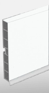 Цоколь кухонный ПВХ 100 мм Thermoplast MR189 Цвет 1105 Белый глянец 3 м