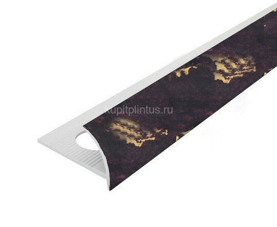 Заказать Внешний профиль ПВХ для плитки 12 мм Cezar 208 Шоколадный мрамор 2,5 м Заказать Внешний профиль ПВХ для плитки 12 мм Cezar 208 Шоколадный мрамор 2,5 м