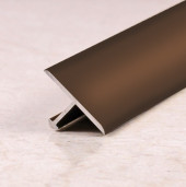 Профиль Т-образный 20 мм полукруглый алюминий PV37-07 бронза блестящая 2,7 м