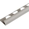 Алюминиевая раскладка для плитки наружний угол ПО-9 Светло-серый муар 2,7 м