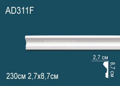 Заказать Гибкий молдинг Перфект AD311F 87х27 мм 2,3 м Заказать Гибкий молдинг Перфект AD311F 87х27 мм 2,3 м