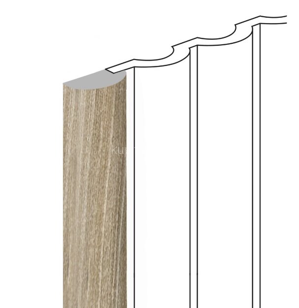 Заказать Финишный молдинг 12х26 мм HiWood LF140B BR496 под дерево 2,7 м 