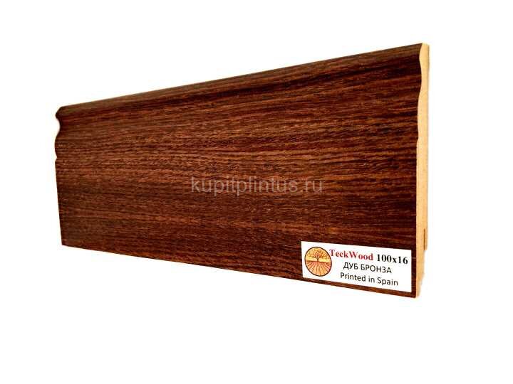 Заказать Напольный плинтус МДФ Teckwood цветной 100х16 Дуб Бронза 2.15 м 