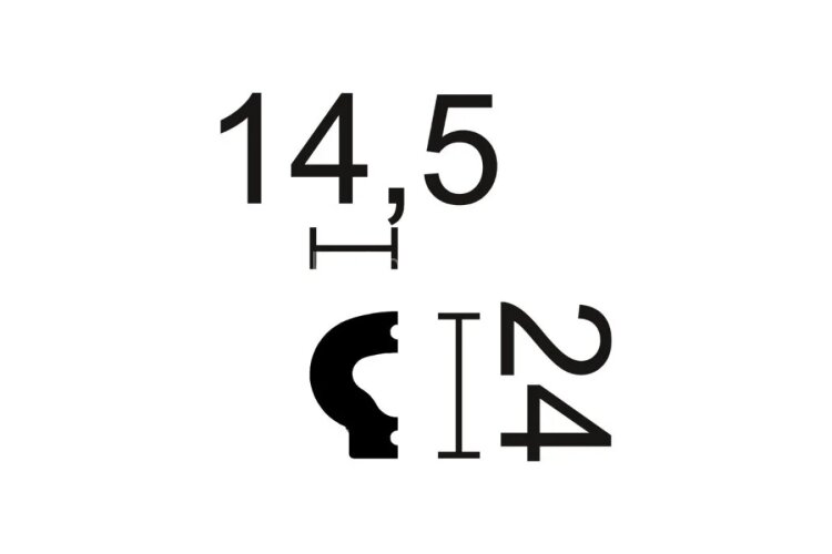 Заказать Потолочный плинтус NMC WL13 Wallstyl 24х14 мм 2 метра 