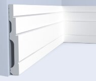 Напольный плинтус 180х24 мм Hiwood B180V2 белый полистирол 2 м Напольный плинтус 180х24 мм Hiwood B180V2 белый полистирол 2 м