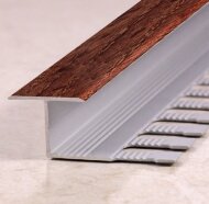 Алюминиевый профиль Т-образный 16 мм Т-16 КД Дуб мореный 2,7 м