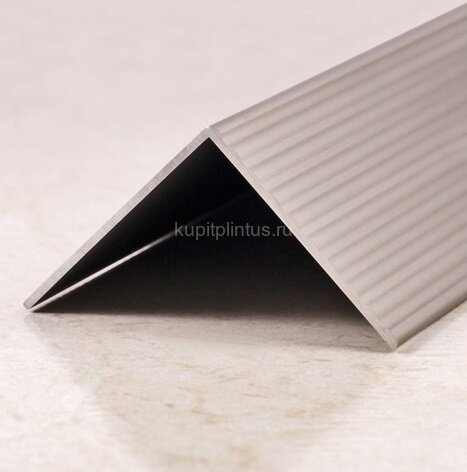 Заказать Порог угловой алюминиевый ПО-40х40 серебро матовое 2,7 м 