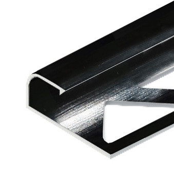 Заказать Алюминиевый C-профиль окантовочный для плитки 12 мм PV15-19 черный блестящий 2,7 м 