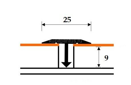 Заказать Профиль Т-образный гибкий 25 мм MP13 из ламинированного алюминия 30 Венге 2,7 м 