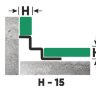 Заказать Внутренний угловой профиль стальной для плитки 15 мм FW 15 GS золото сатинированное 2,7 м 