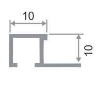 Заказать Алюминиевый П-профиль 10х10 мм ПО-П10х10 Белый муар 2,7 м Заказать Алюминиевый П-профиль 10х10 мм ПО-П10х10 Белый муар 2,7 м