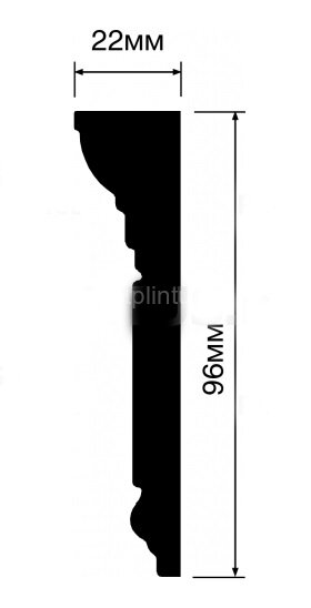 Заказать Карниз 96х22 Hiwood L1602 из полистирола 2 м Заказать Карниз 96х22 Hiwood L1602 из полистирола 2 м