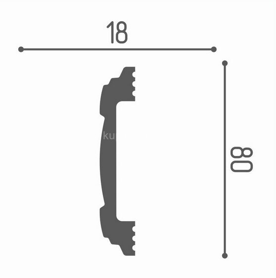 Заказать Молдинг 80х18 мм Де-Багет XPS POLYMER М 80 белый 2 м Заказать Молдинг 80х18 мм Де-Багет XPS POLYMER М 80 белый 2 м