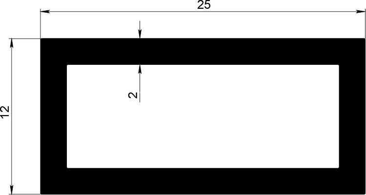Заказать Алюминиевый бокс 12х25х2 мм 3 м 