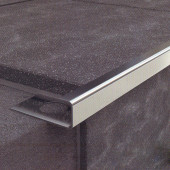 Профиль С-образный из нержавеющей стали для окантовки12 мм SB166-1B-12H SGB серебро глянец браш 2,7 м