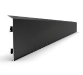 Напольный плинтус из алюминия 70 мм Мега-Трейд ДЛ-70 черный 3 м