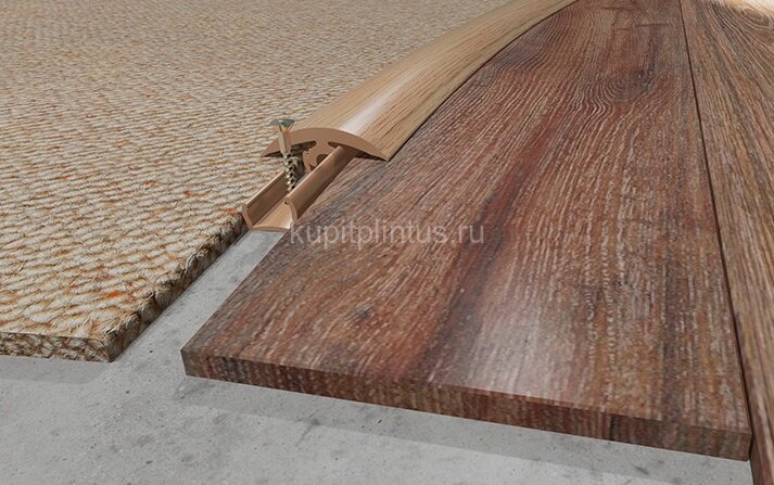 Заказать Порог гибкий ПВХ Т-образный Cezar Flex Line 105 Клен горный 12 м 