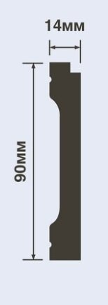 Заказать Напольный плинтус 90х14 мм Hiwood B90V2 белый полистирол 2 м Заказать Напольный плинтус 90х14 мм Hiwood B90V2 белый полистирол 2 м
