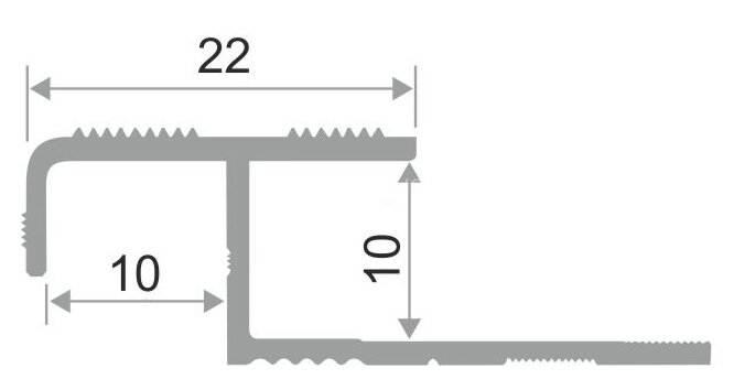 Заказать Профиль для плитки из алюминия ПО-02 бронза глянец 2,7 м 